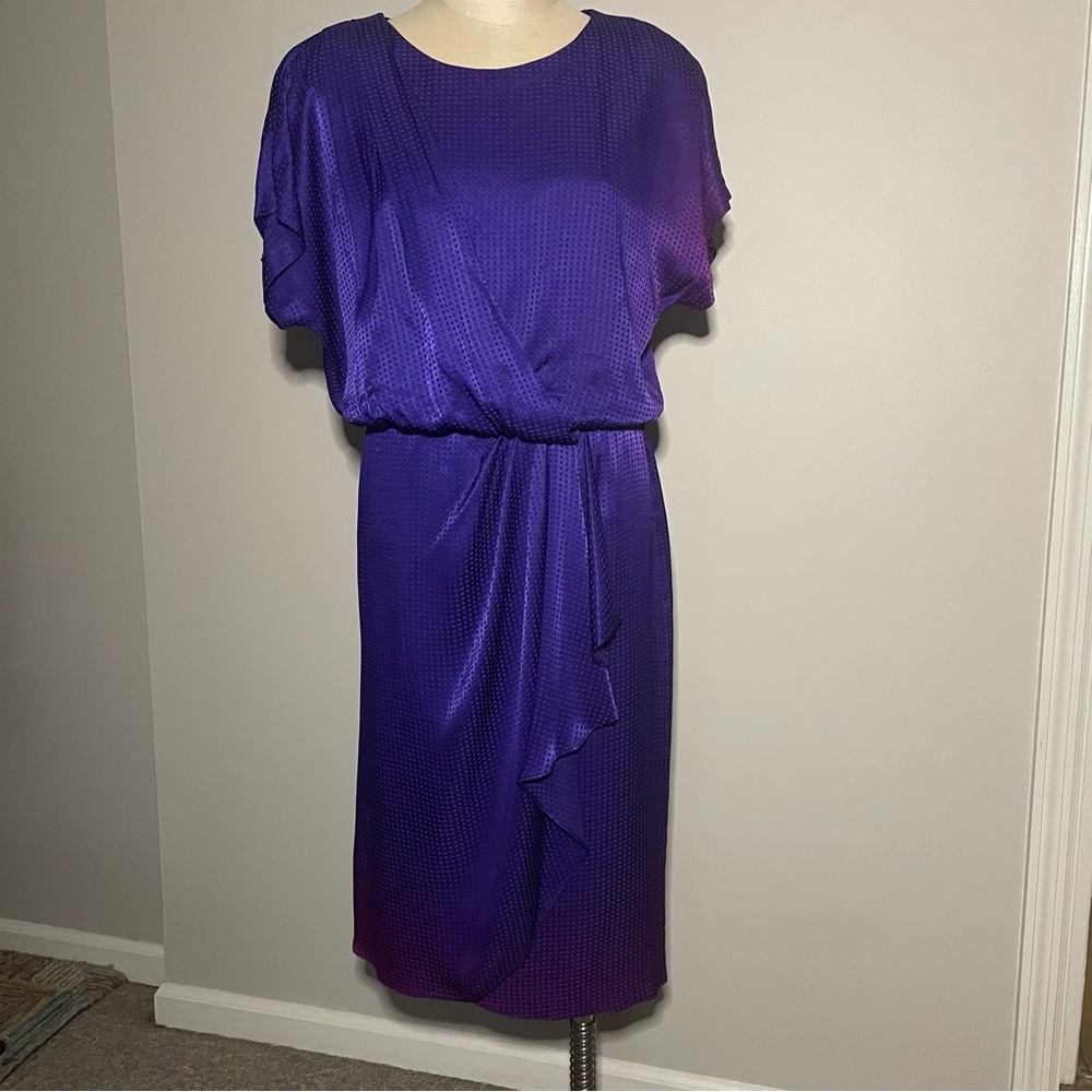 Vintage 80’s Diane Von Furstenberg purple dress size 10